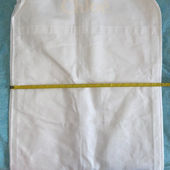 Chloe Thick Soft Cream Garment Apparel Bag with Zipper - Picture 5 of 6